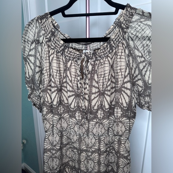 GLAM Medium butterfly print dress 100% silk made in usa - Picture 4 of 6